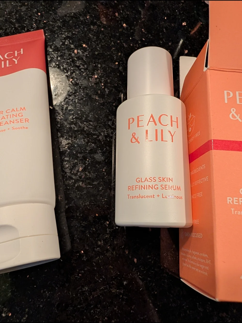 Peach & Lily Hydrating Gel Cleanser + Glass Skin Refining Serum - Green & Coral